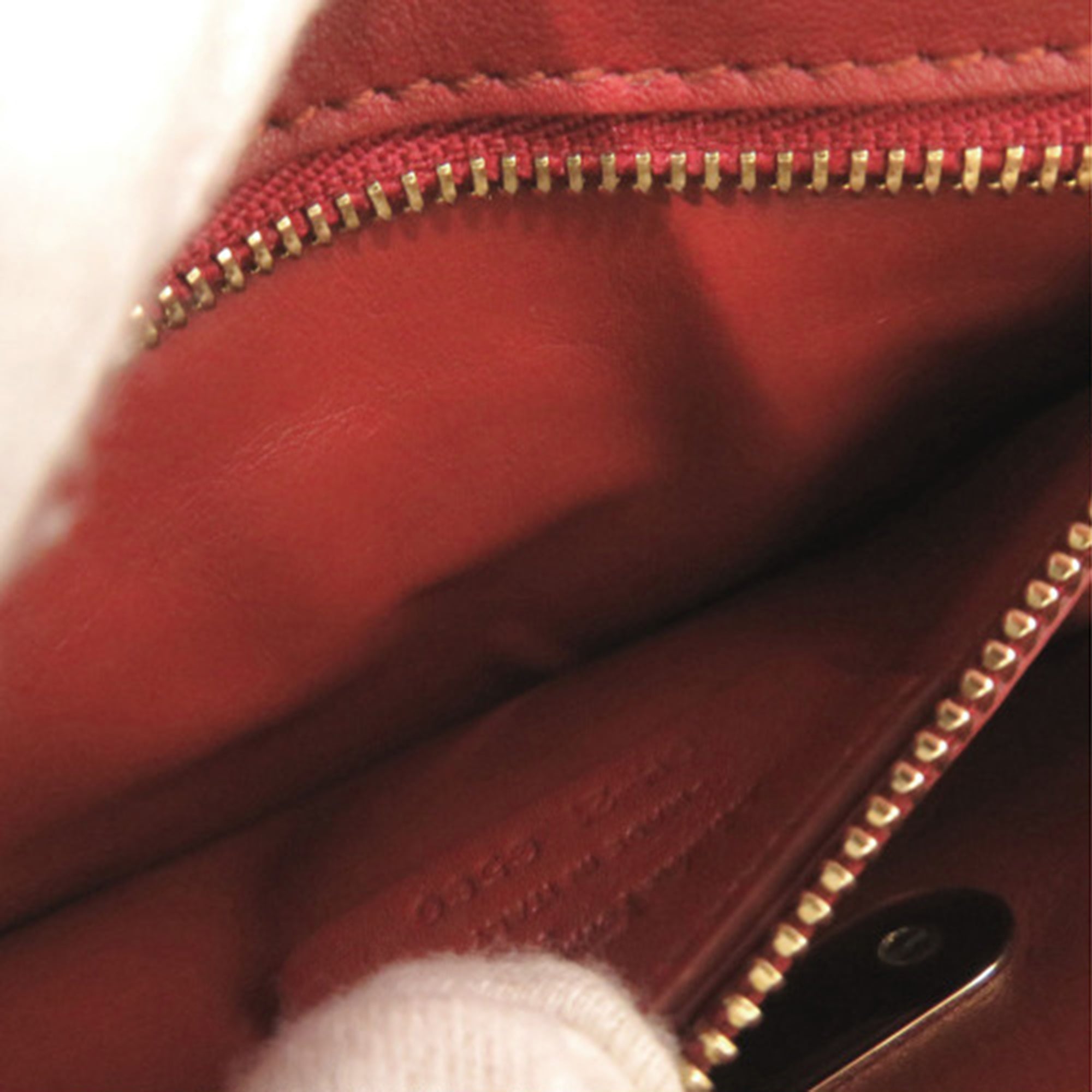 Sara Battaglia Mini Leather Zigzag Gancini Crossbody - Image 3