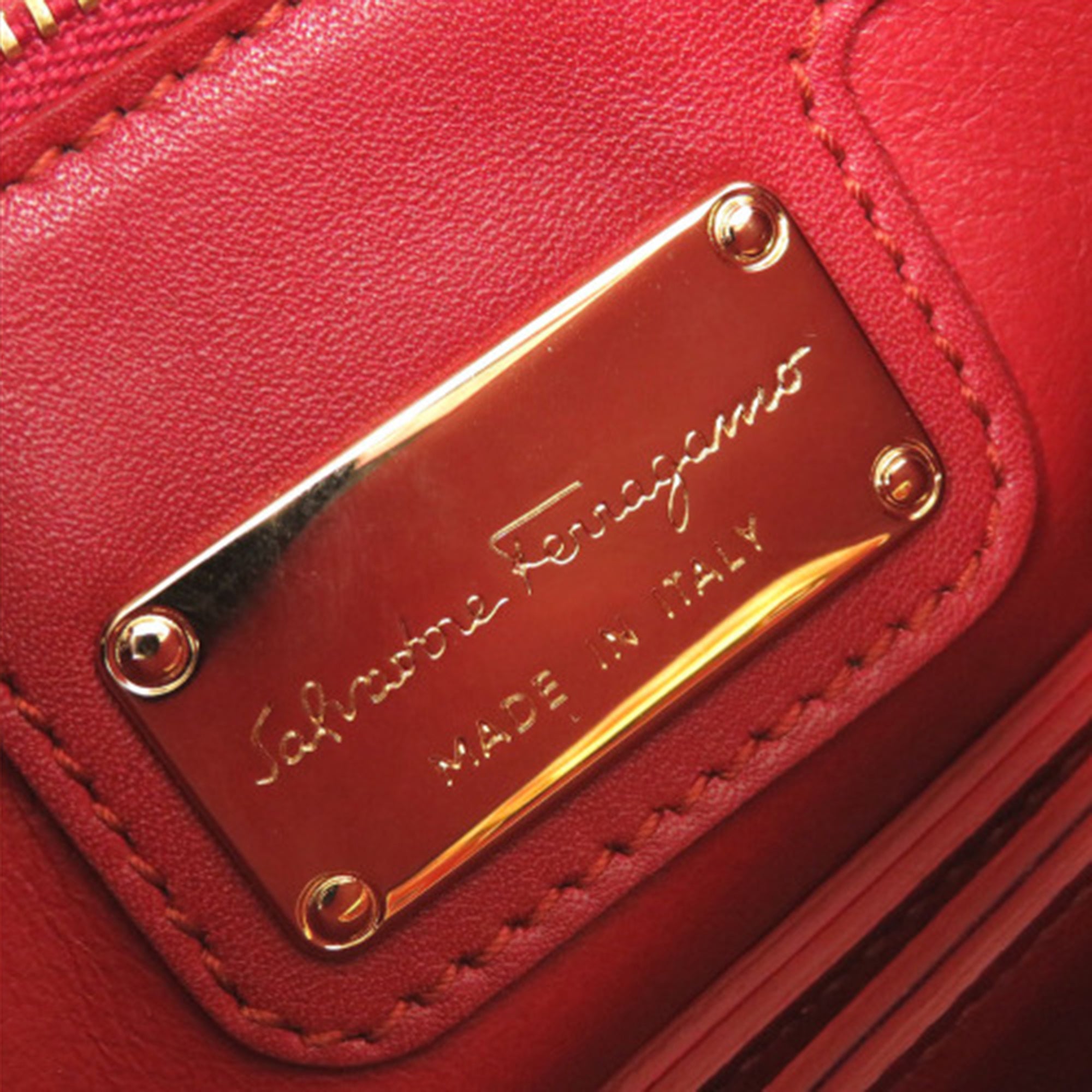 Sara Battaglia Mini Leather Zigzag Gancini Crossbody - Image 4