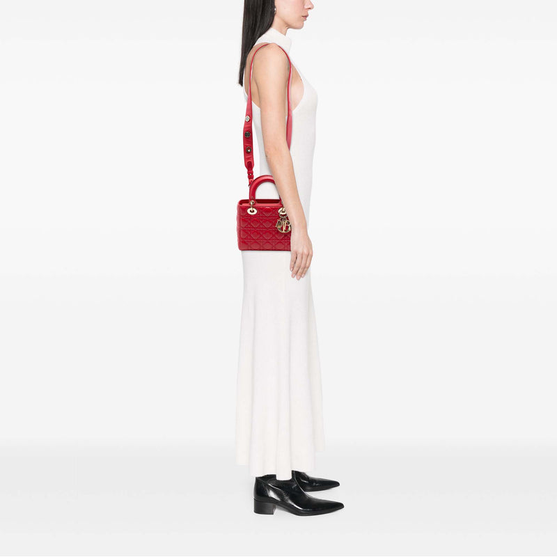 Small Lambskin Cannage MyABCDior Lady Dior - Image 6