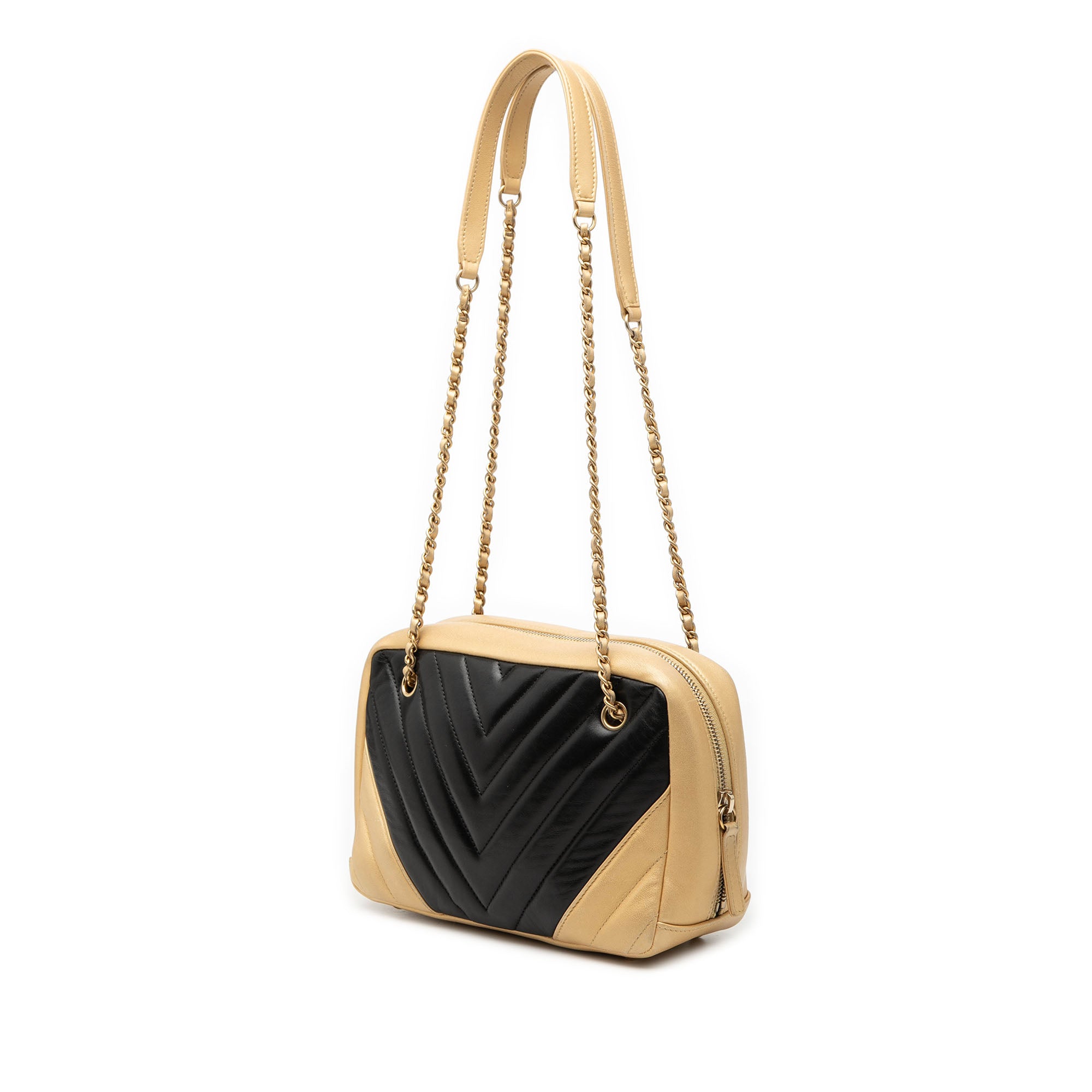 CC Chevron Lambskin Camera Shoulder Bag - Image 2