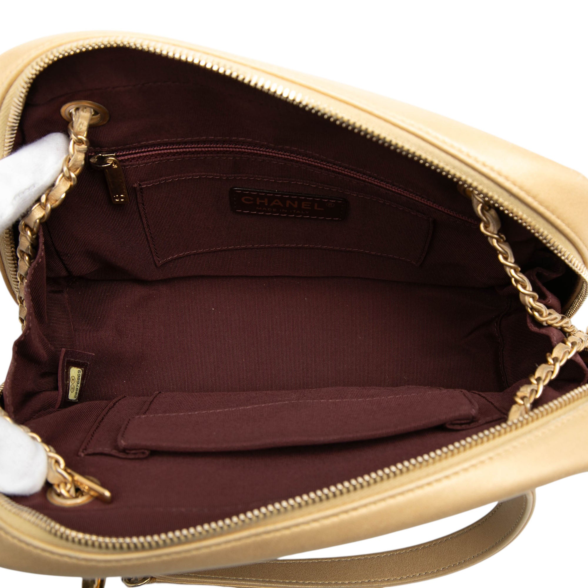 CC Chevron Lambskin Camera Shoulder Bag - Image 4