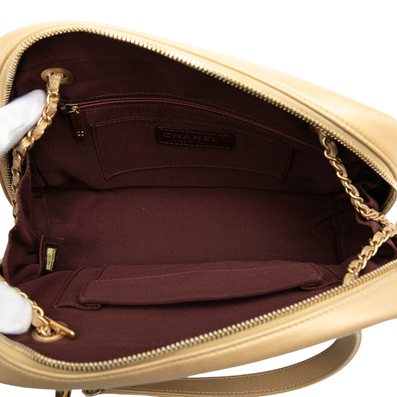 CC Chevron Lambskin Camera Shoulder Bag - Image 4