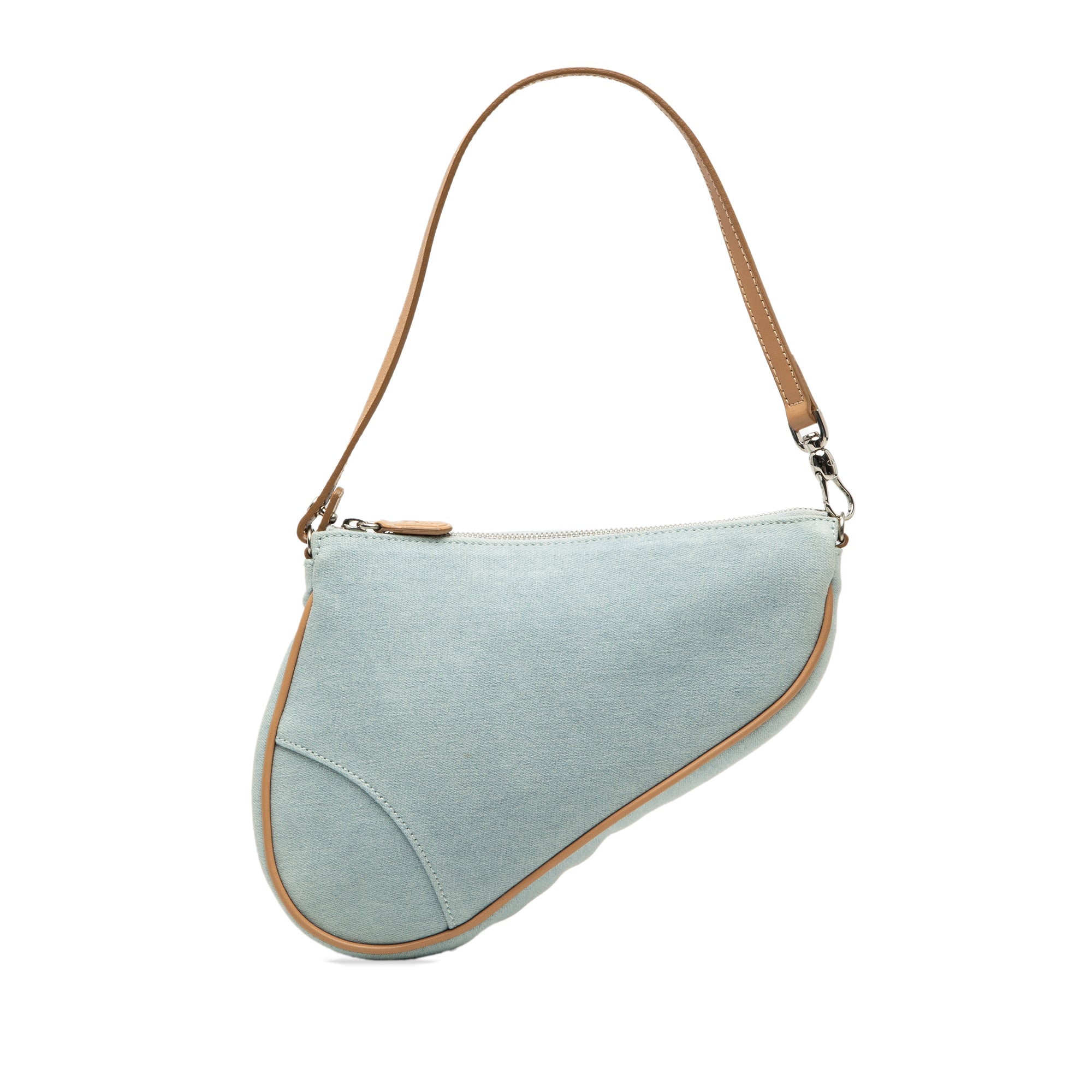 Mini Denim Saddle Pochette - Image 1