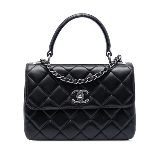 Small Quilted Lambskin Trendy CC Top Handle Flap - Image 1