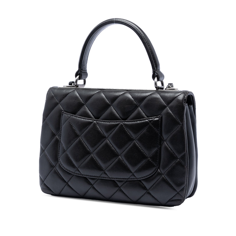Small Quilted Lambskin Trendy CC Top Handle Flap - Image 2
