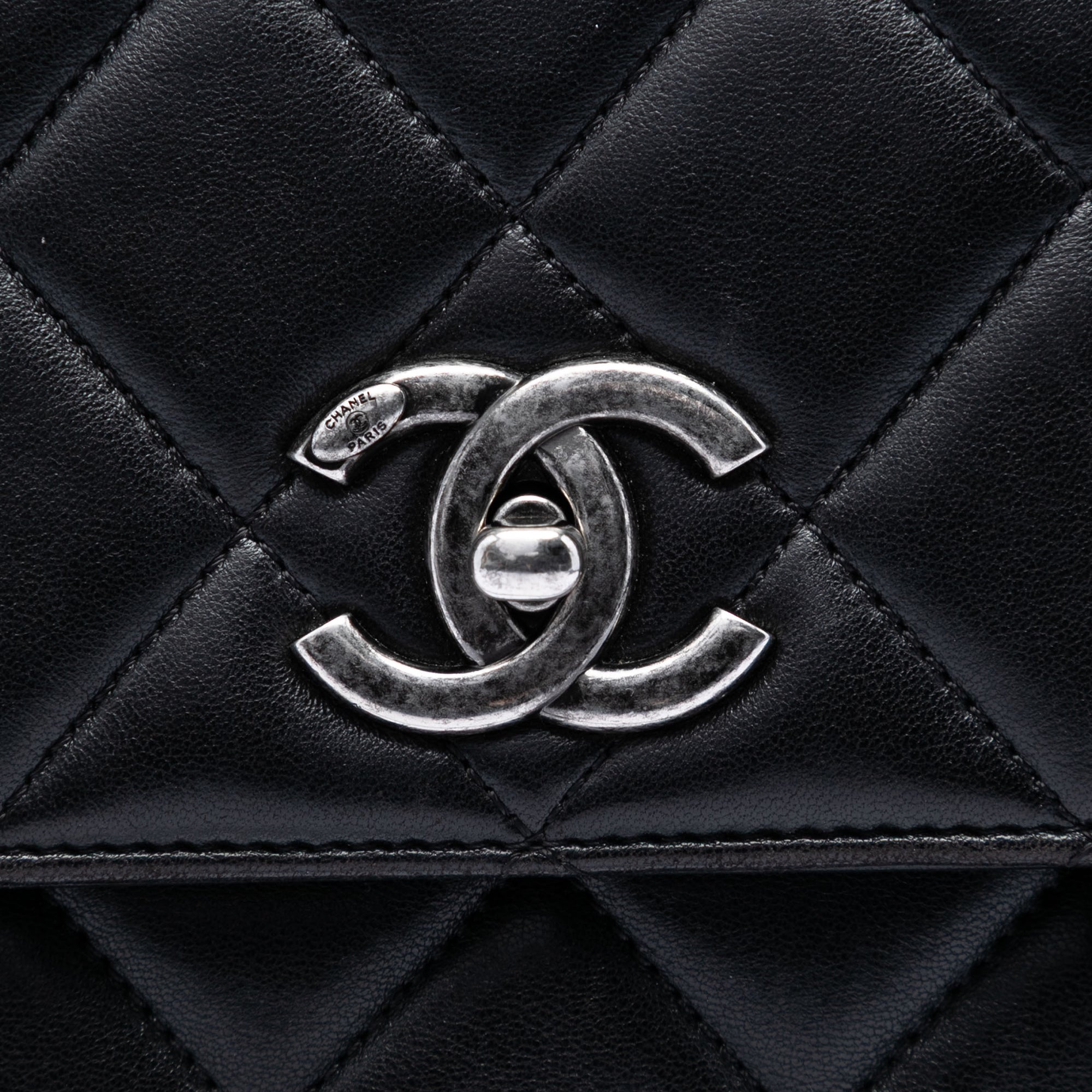 Small Quilted Lambskin Trendy CC Top Handle Flap - Image 5