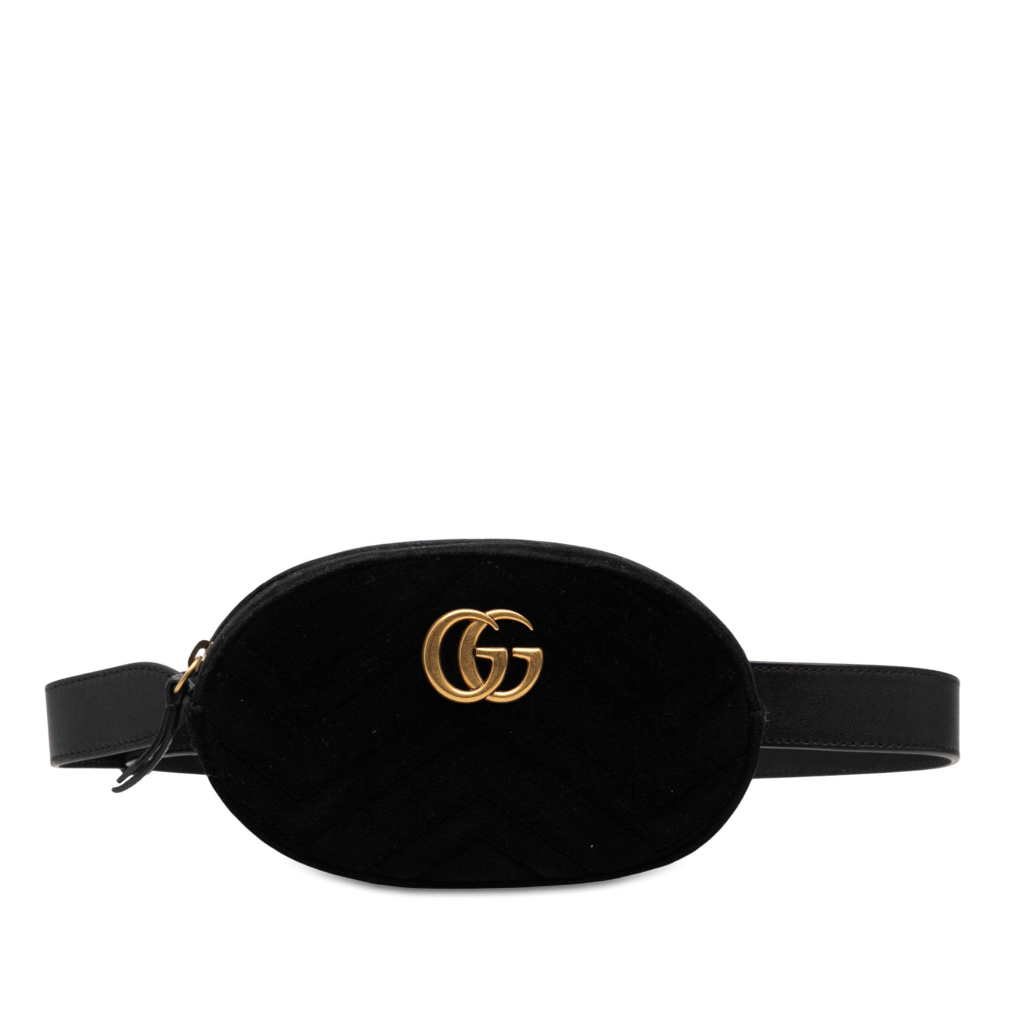 GG Marmont Matelasse Velvet Belt Bag - Image 1