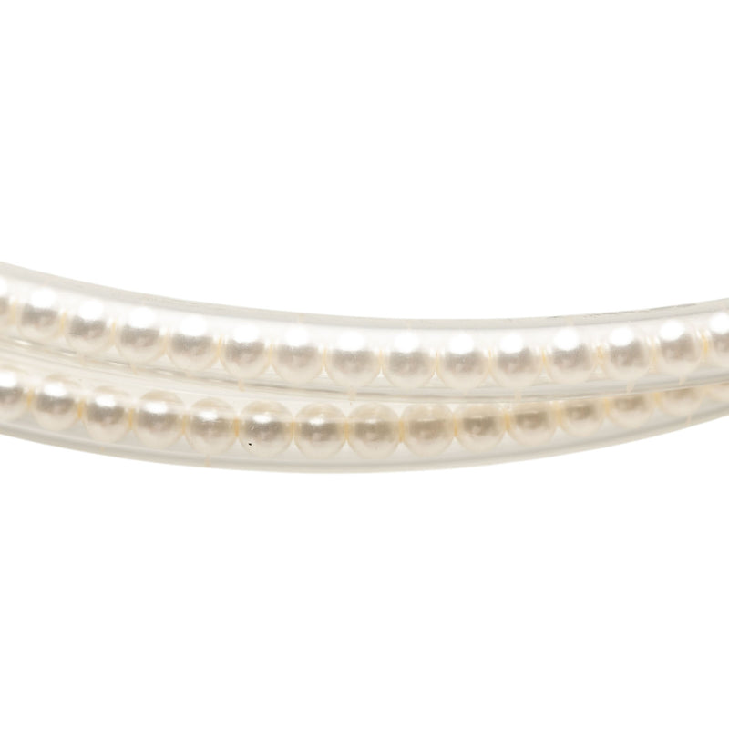 Plated PVC Faux Pearl Gold Plated Choker Necklace - Image 2