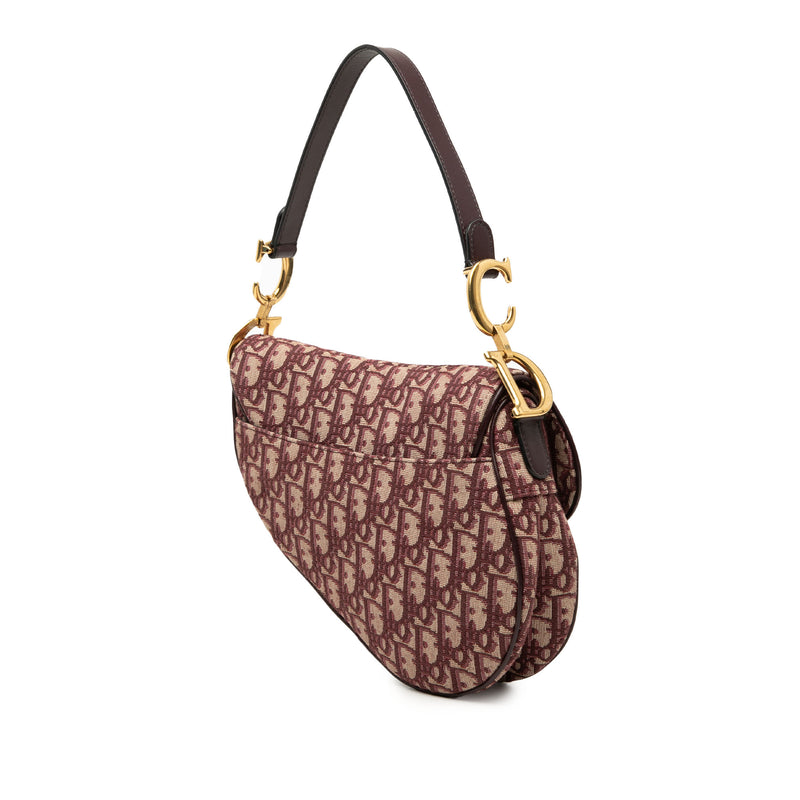 Oblique Canvas Saddle Bag - Image 2