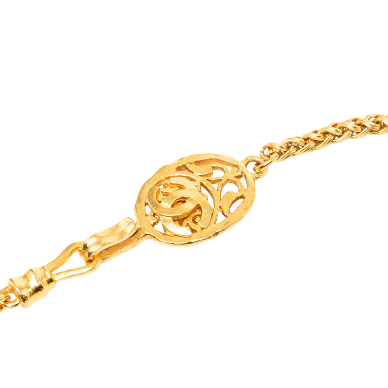 CC Gold Plated Filigree Balls Chain Long Necklace - Image 3