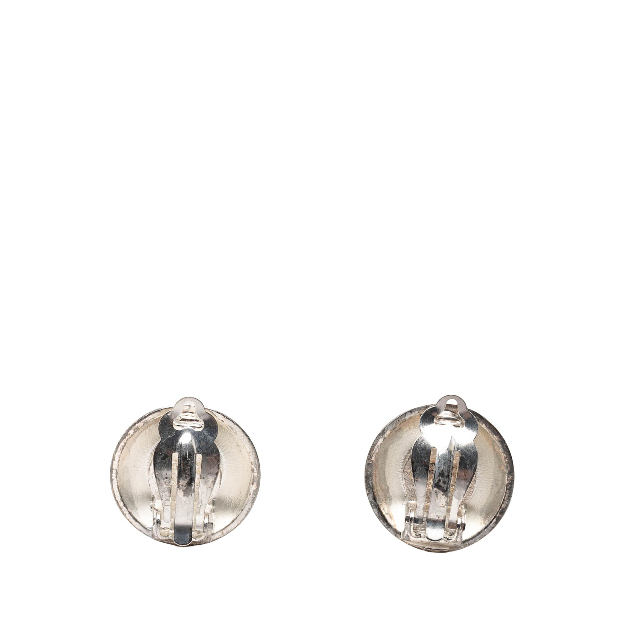 CC Brass and Gold Plated Sunburst Round Clip On Earrings - Image 2