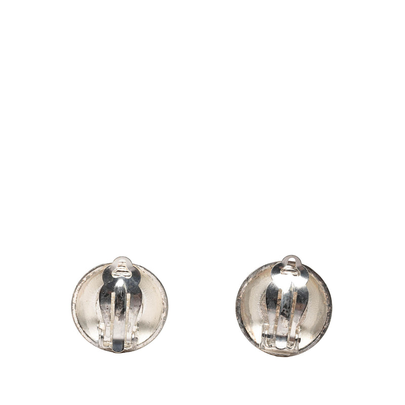 CC Brass and Gold Plated Sunburst Round Clip On Earrings - Image 2
