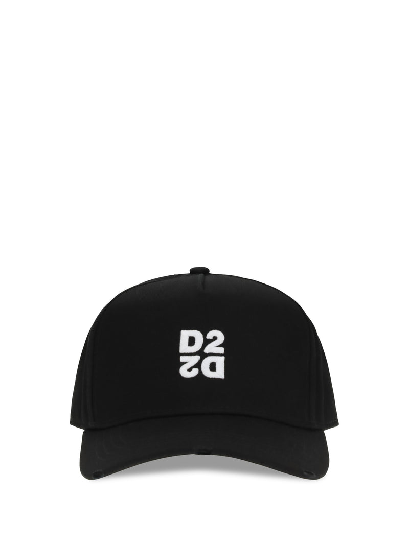 Dsquared2 Bcm096405c00001 Logo-Embroidered Cotton Baseball Cap — Black Caps