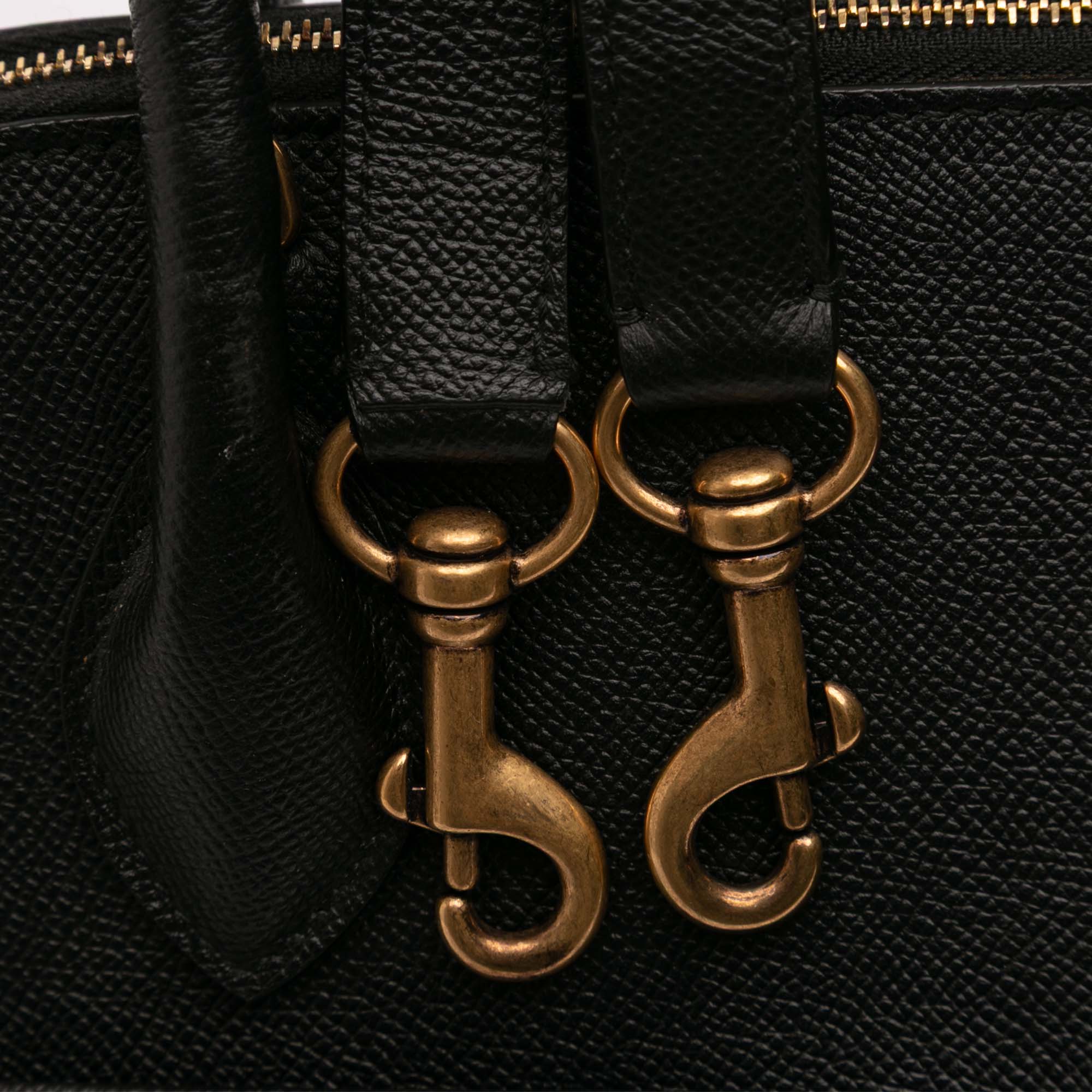 Grained Calfskin Ville Top Handle Bag M - Image 9