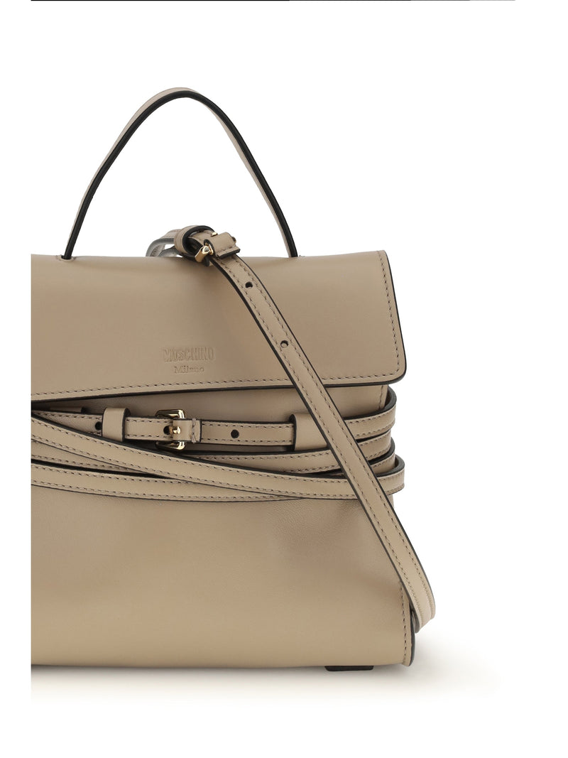Moschino Top Handle Bag — Beige Goatskin/hircus Goatskin