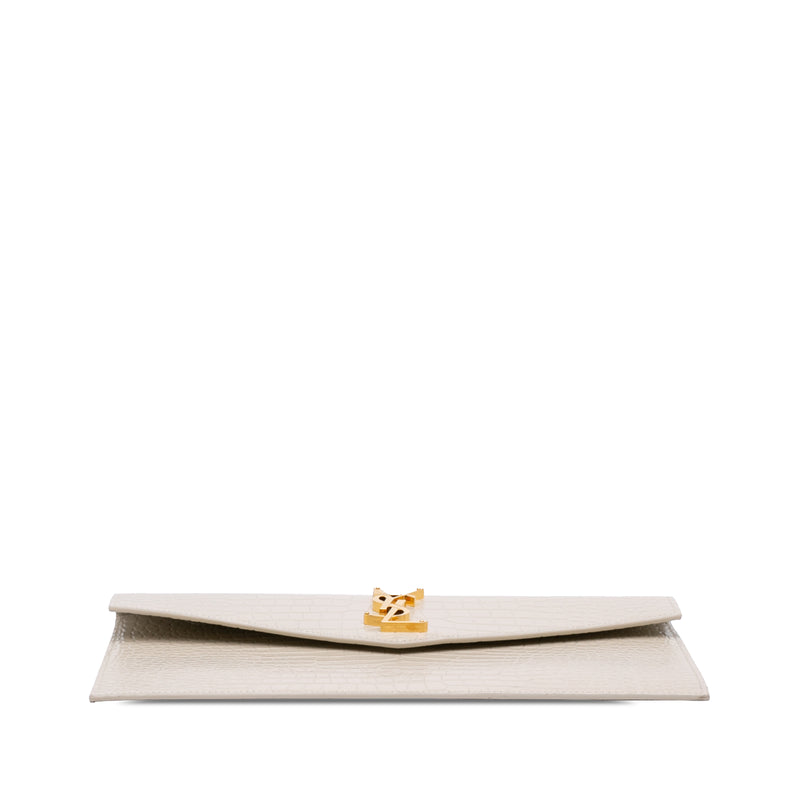 Croc Embossed Leather Uptown Pouch - Image 3