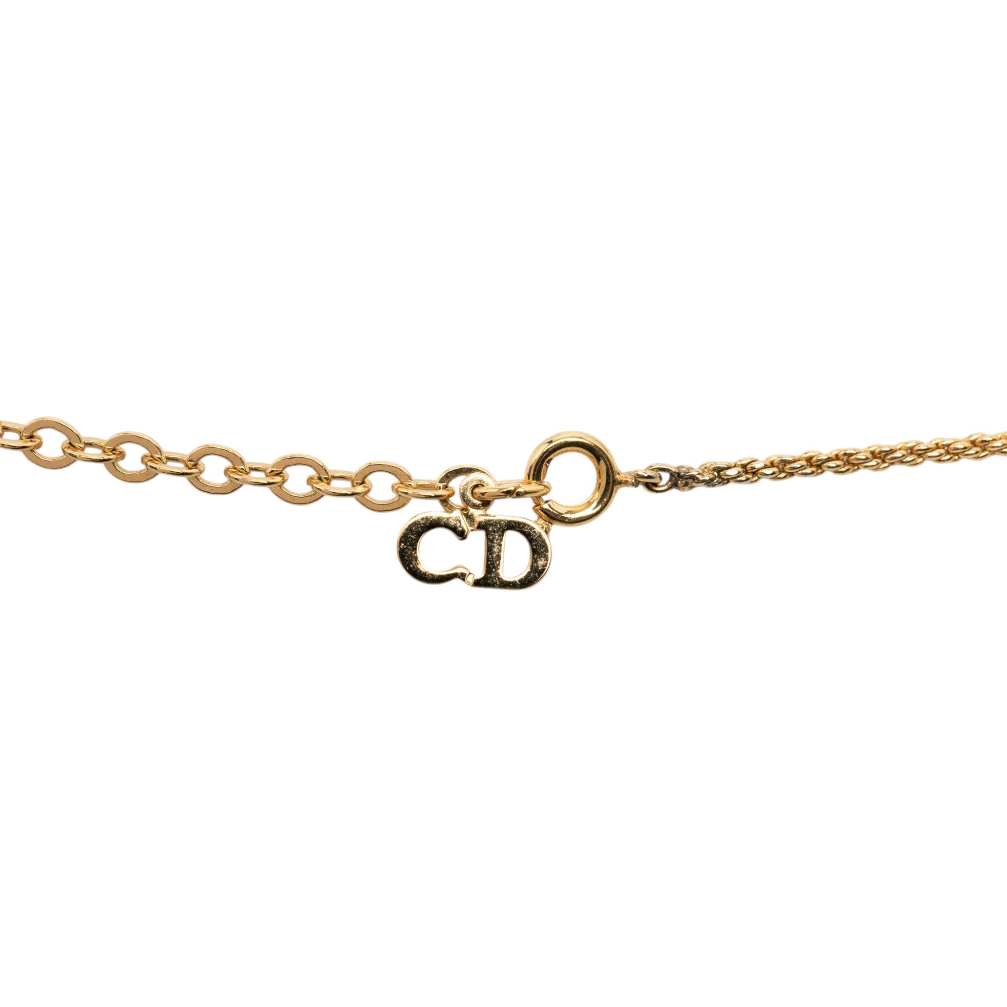 Gold Plated Ribbon CD Logo Pendant Necklace - Image 3