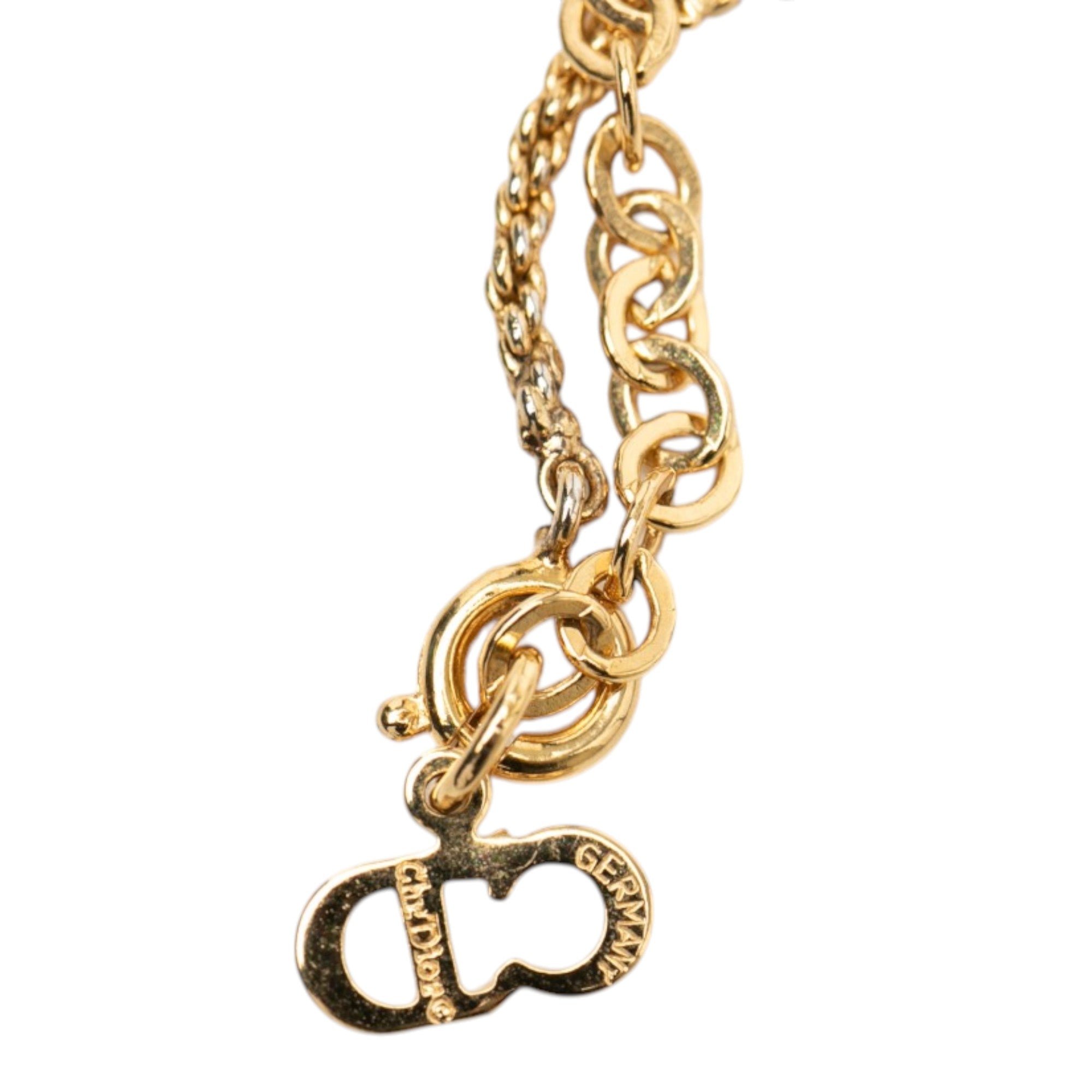 Gold Plated Ribbon CD Logo Pendant Necklace - Image 4