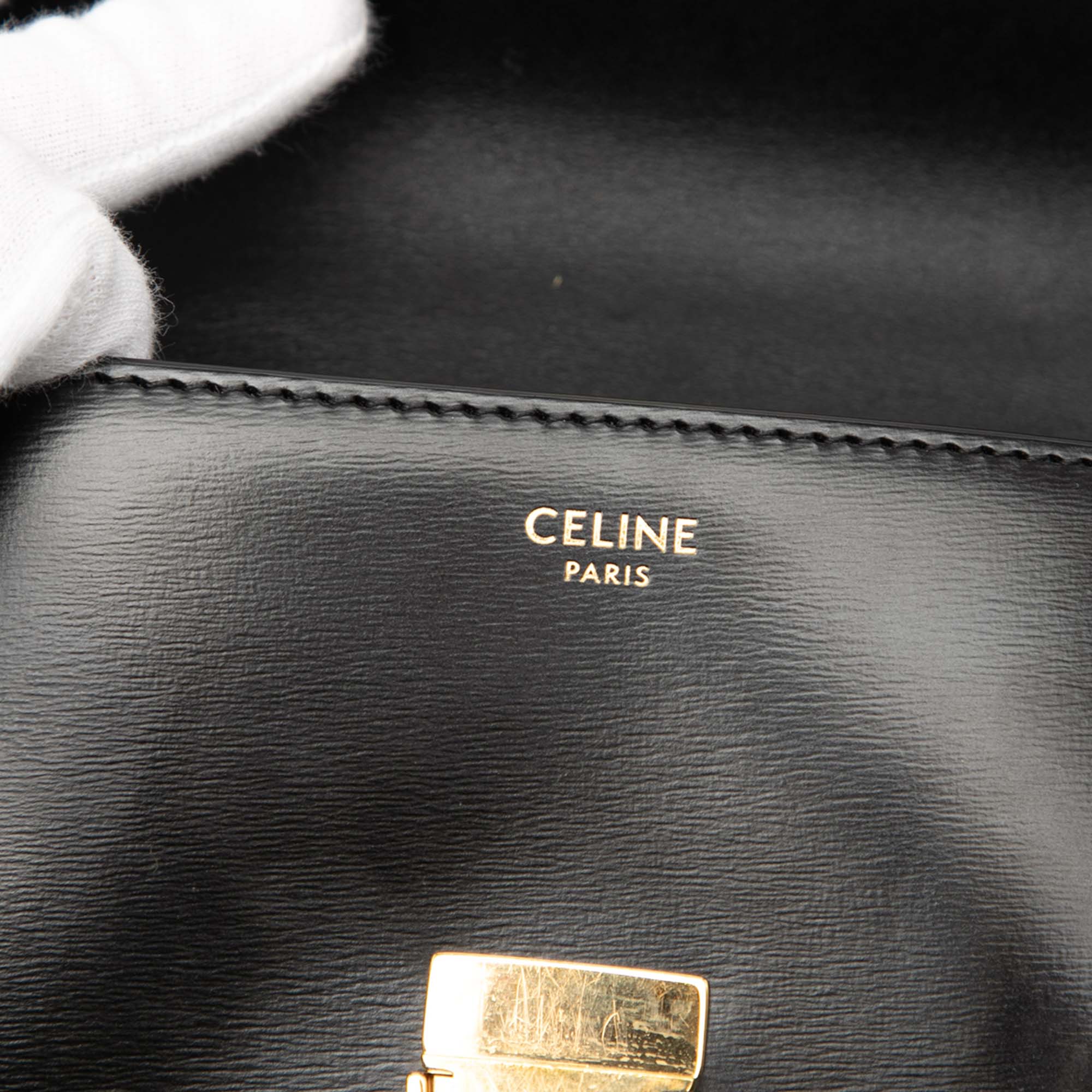 Shiny Calfskin Claude Chain Shoulder Bag - Image 5