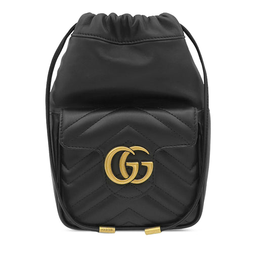 Mini GG Marmont Matelasse Calfskin Front Pocket Bucket Bag - Image 1