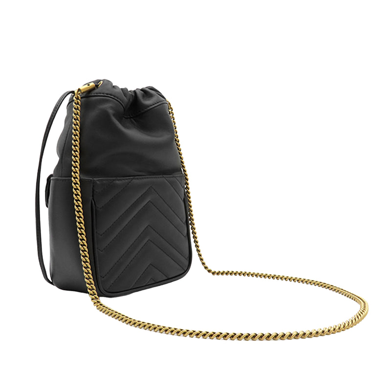 Mini GG Marmont Matelasse Calfskin Front Pocket Bucket Bag - Image 2