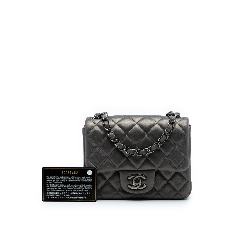 Mini Square Classic Lambskin Single Flap - Image 8