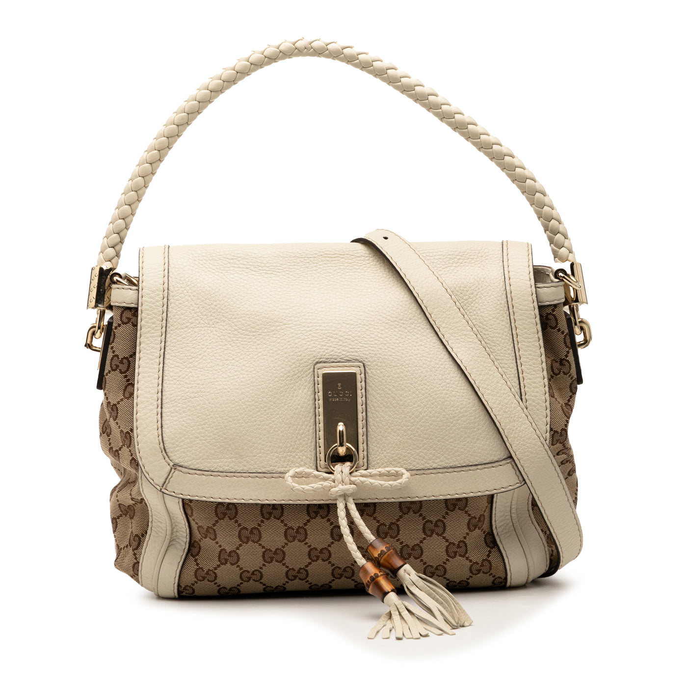 GG Canvas Bella Flap Satchel - Image 1