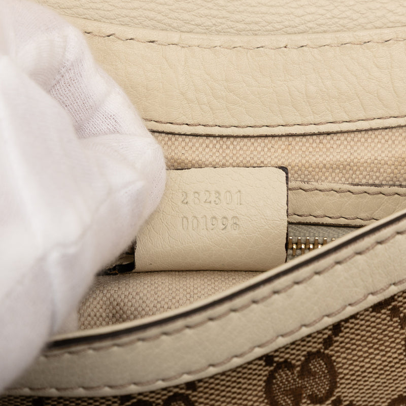 GG Canvas Bella Flap Satchel - Image 6
