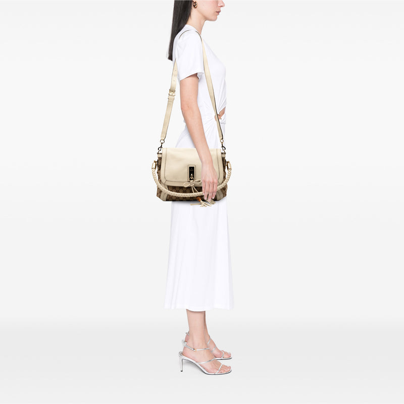 GG Canvas Bella Flap Satchel - Image 7