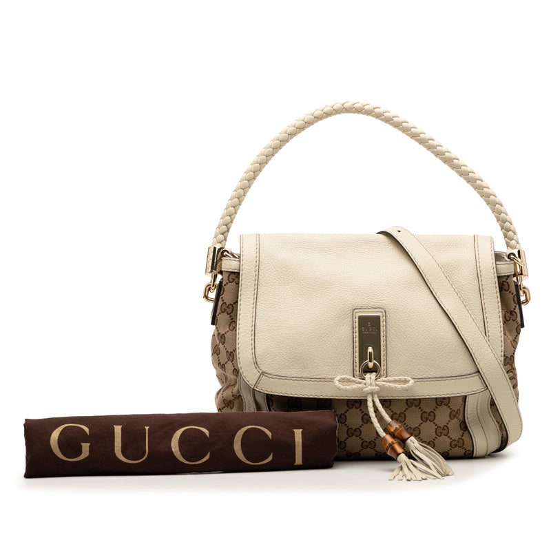 GG Canvas Bella Flap Satchel - Image 8