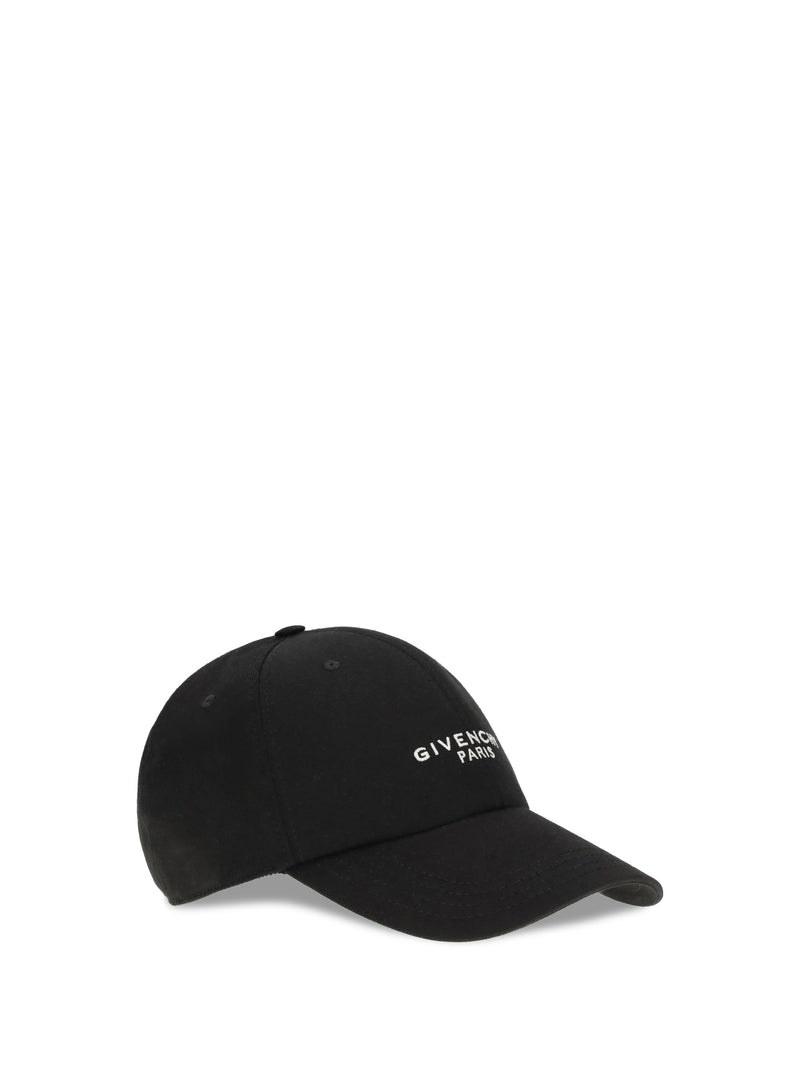 Givenchy Bpz0cap0c4 Logo-Embroidered Baseball Cap — Black Cotton Caps