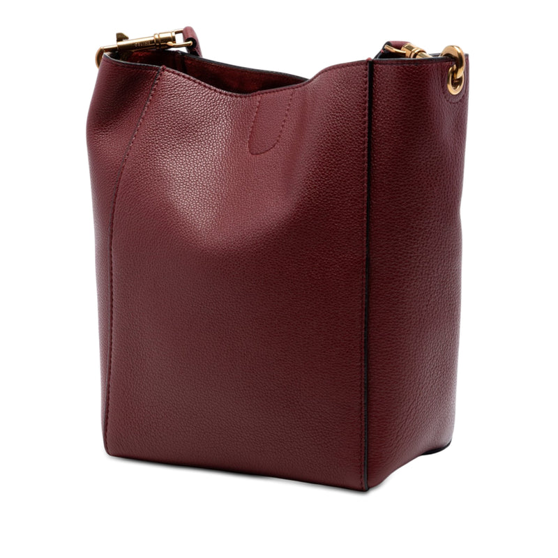 Small Leather Seau Sangle Bucket Bag - Image 2