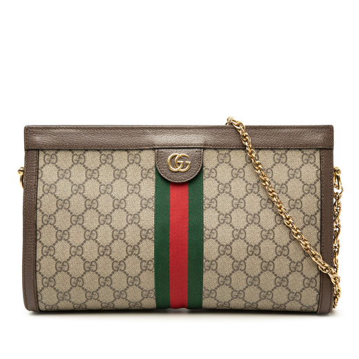 Medium GG Supreme Web Ophidia Chain Shoulder Bag - Image 1