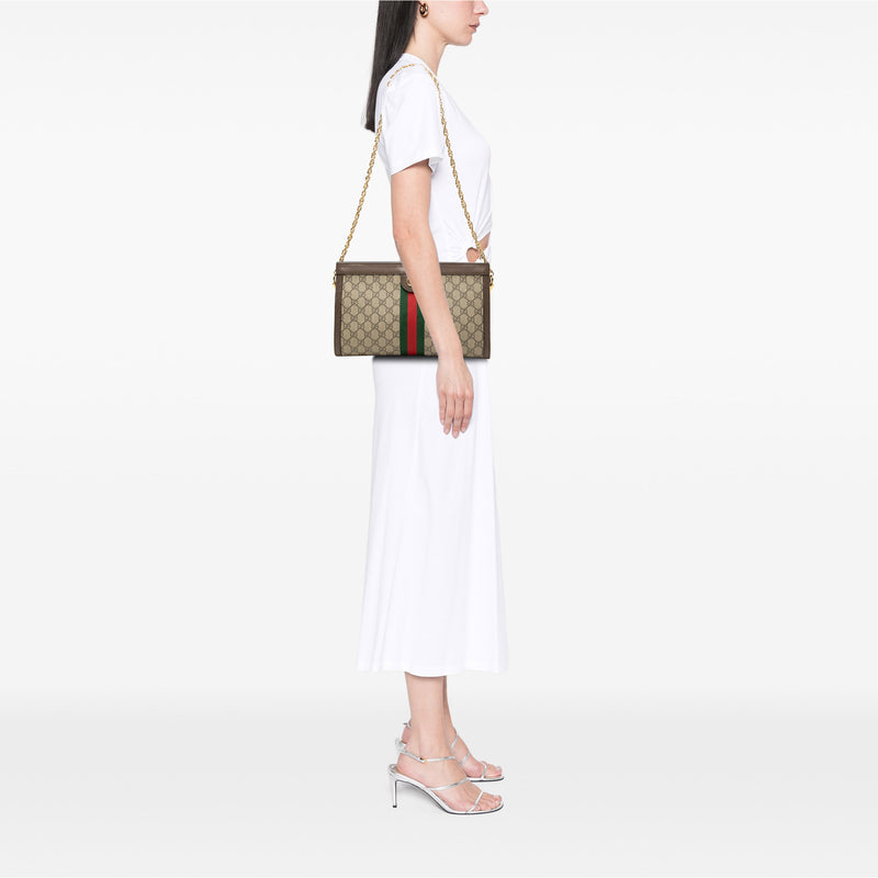 Medium GG Supreme Web Ophidia Chain Shoulder Bag - Image 6
