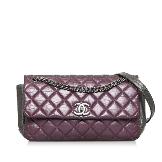 Glazed Matelasse Portobello Flap Bag - Image 1
