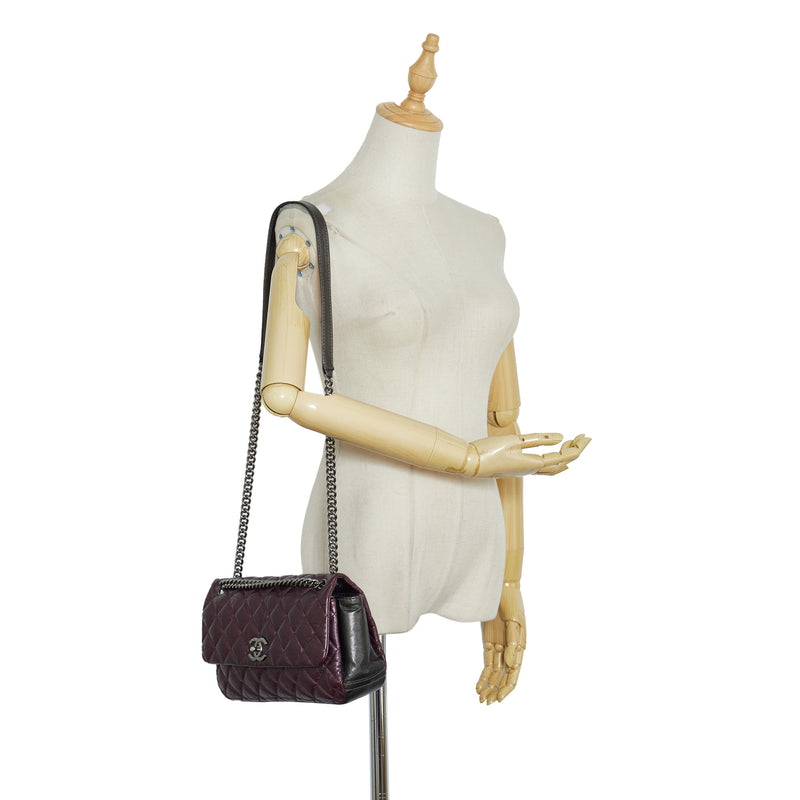 Glazed Matelasse Portobello Flap Bag - Image 11