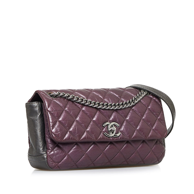 Glazed Matelasse Portobello Flap Bag - Image 2
