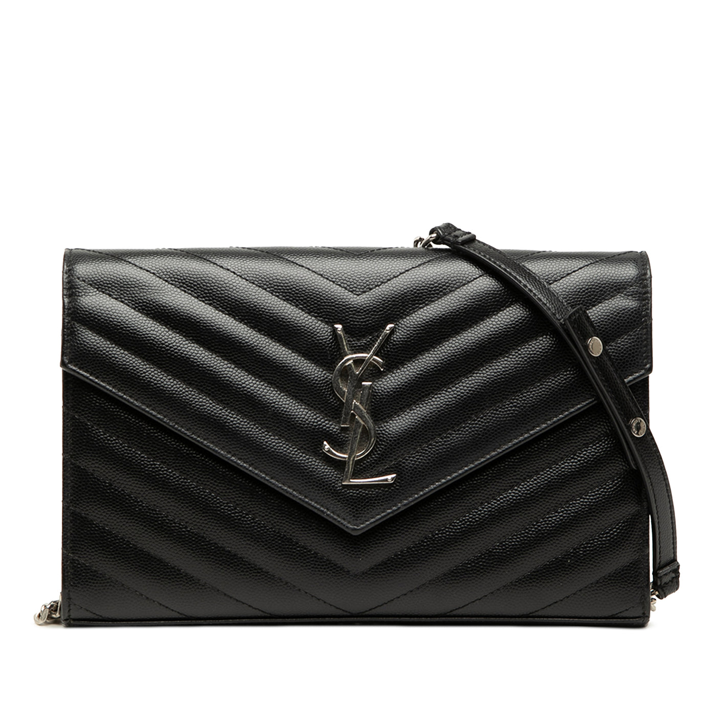 Grain De Poudre Chevron Cassandre Envelope Chain Wallet - Image 1