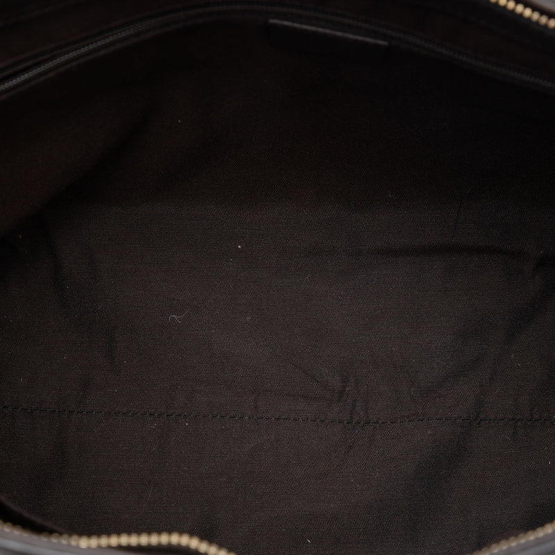 Leather Bamboo Tassel Satchel - Image 4
