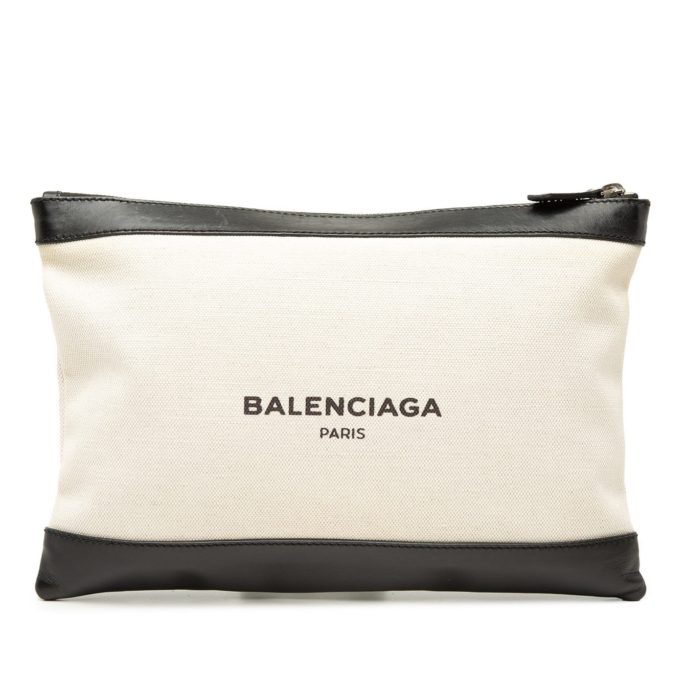 Canvas Navy Clip M Clutch - Image 1