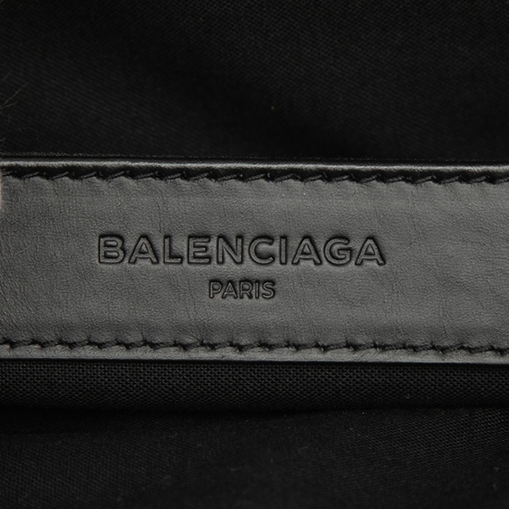 Canvas Navy Clip M Clutch - Image 5