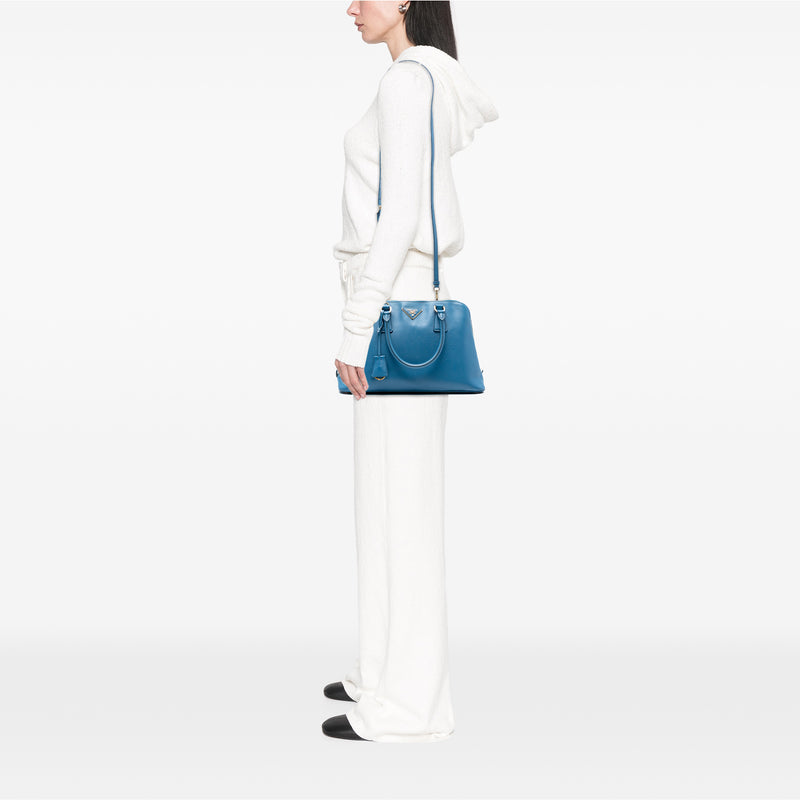 Medium Saffiano Lux Promenade Satchel - Image 6