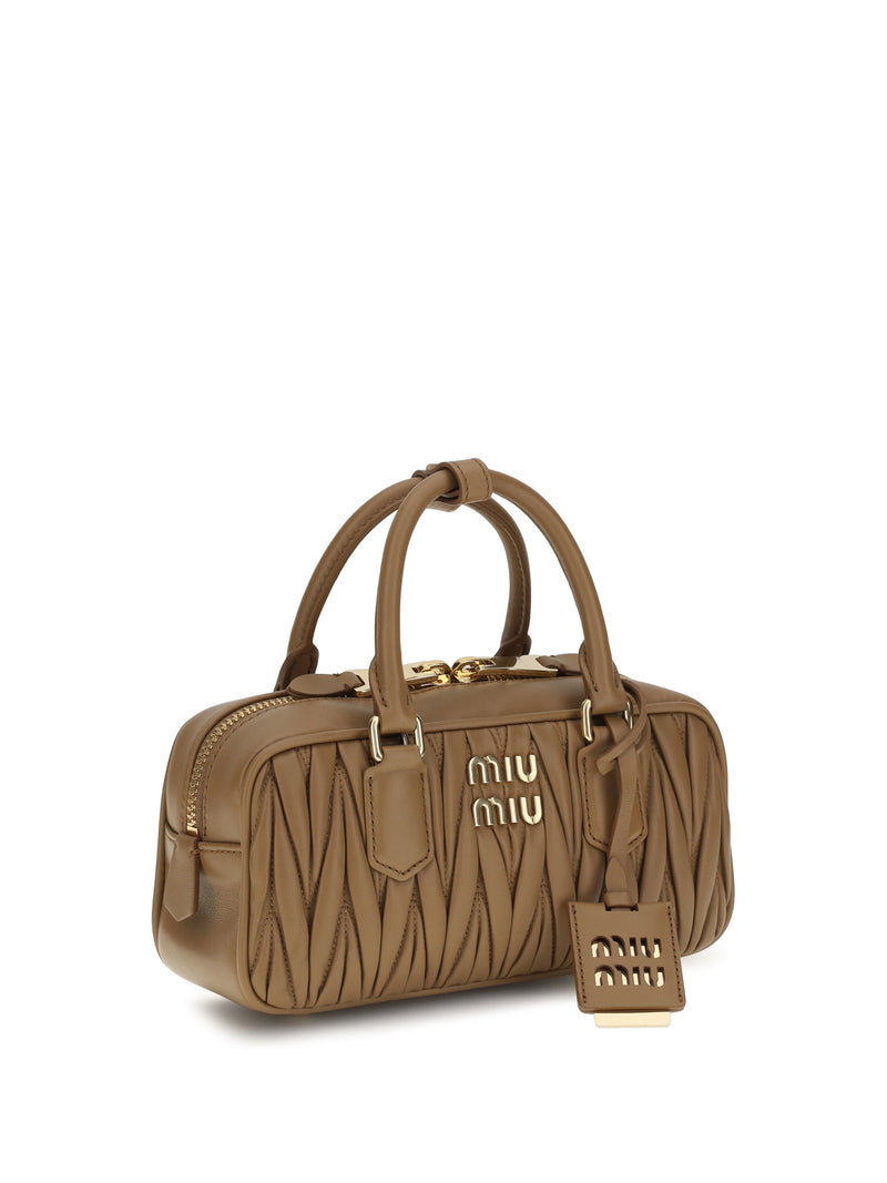 Miu Miu Arcadie Shoulder Bag — Beige Calf Leather