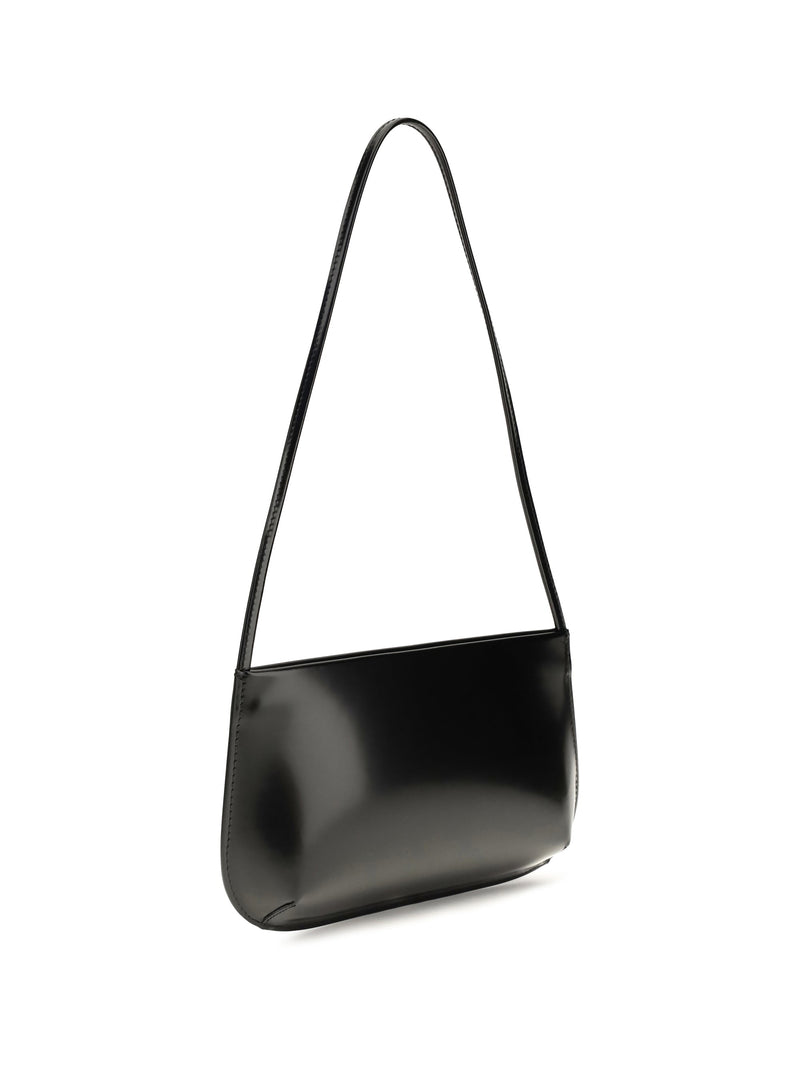 Fane Bra Shoulder Bag — Black Calf Leather