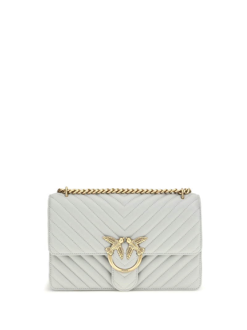 Pinko Shoulder Bag — Gray Calf Leather (bos Taurus)