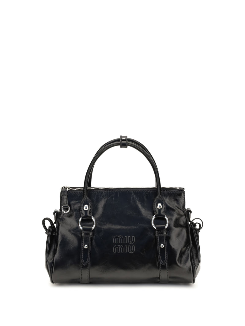 Miu Miu Calf Leather Shoulder Bag — Black