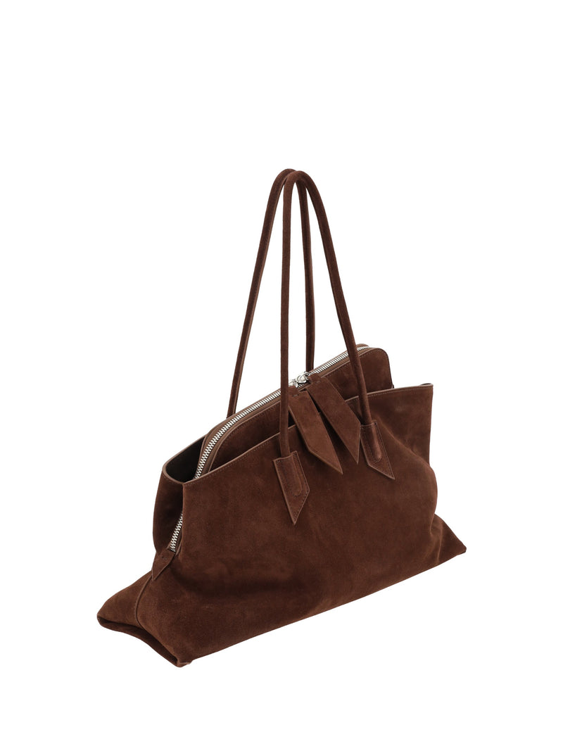 The Attico La Passeggiata Shoulder Bag — Brown Calf Leather Bos Taurus