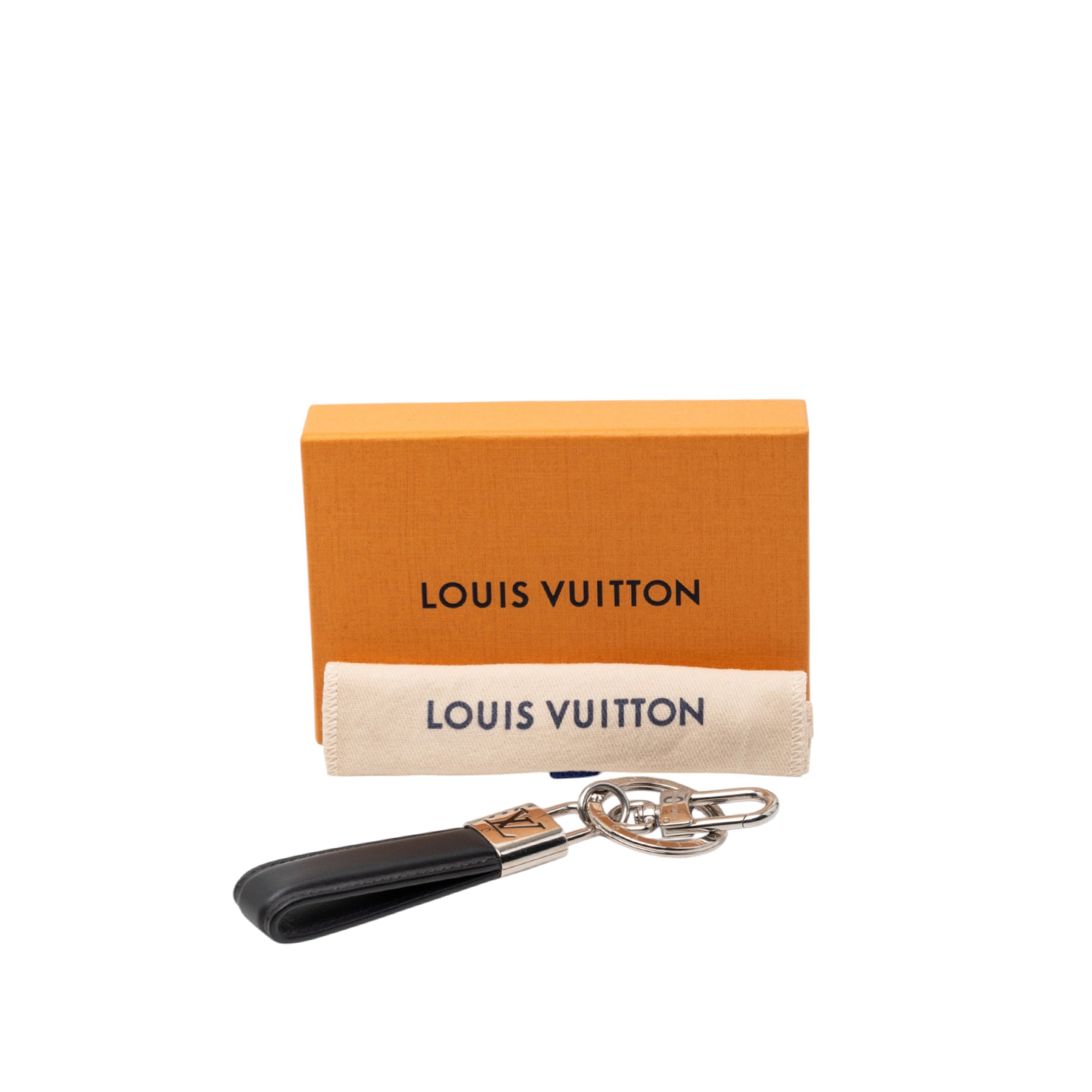 Leather Dragonne LV Padlock Bag Charm and Key Holder - Image 4