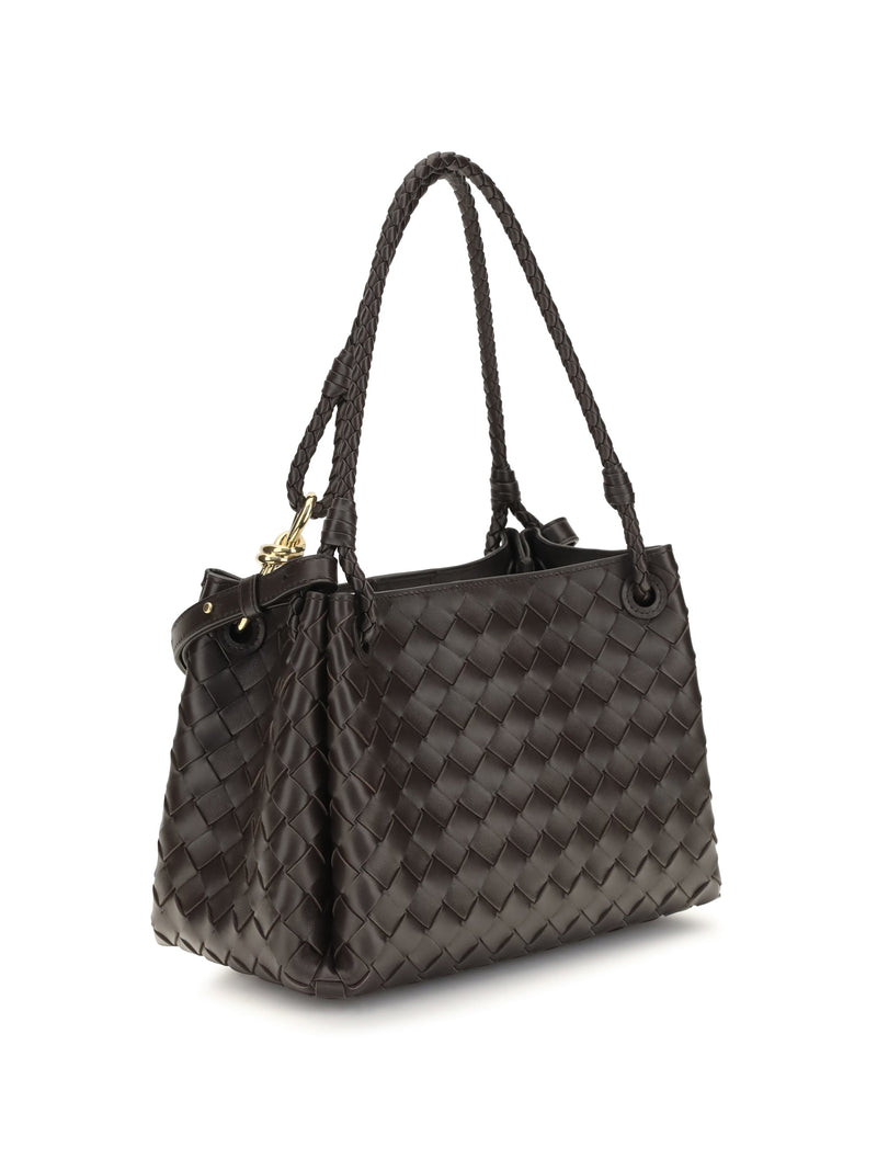 Bottega Veneta Shoulder Bag — Black Calf Leather