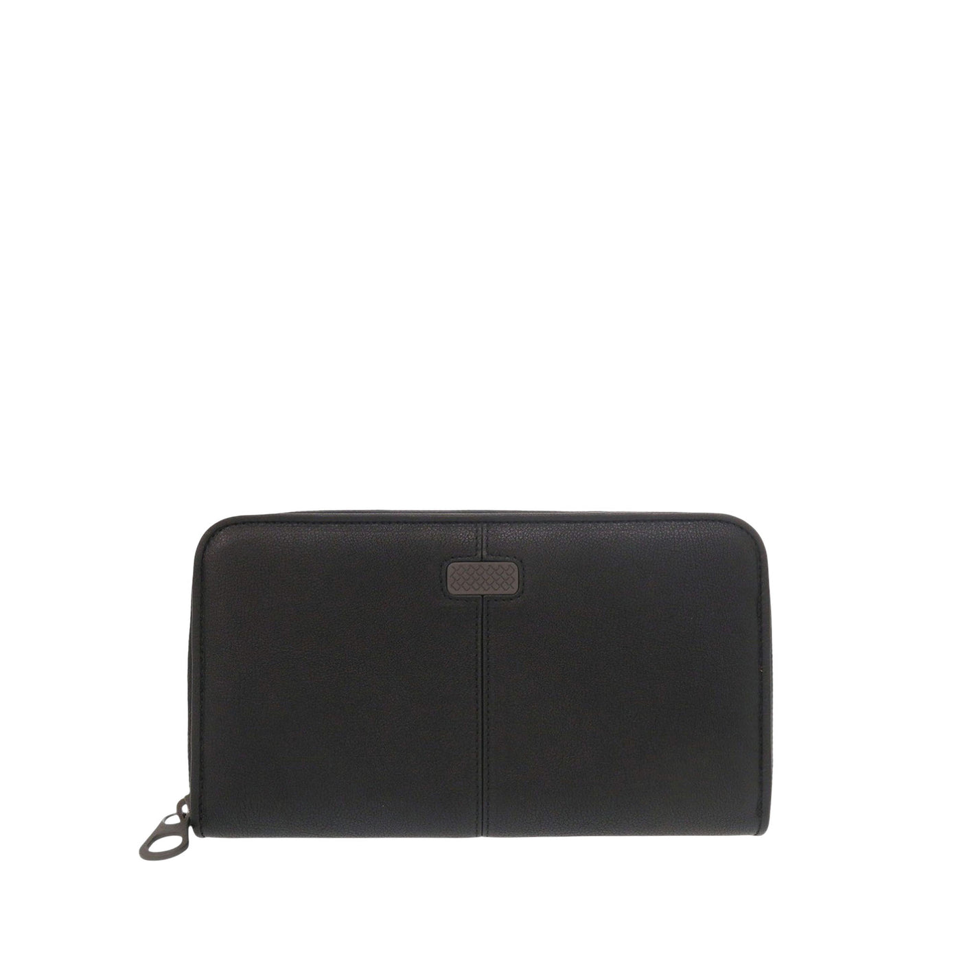 Grained Leather Zip Around Organizer Long Wallet - Image 1